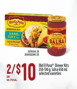 Loblaws OLD EL PASO DINNER KITS 250-510 G, SALSA 650 ML offer