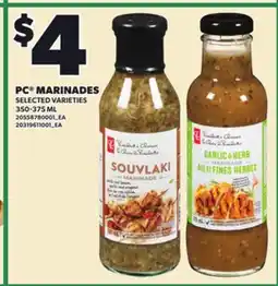 Loblaws PC MARINADES, 350-375 ML offer