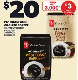 Loblaws PC ROAST AND GROUND COFFEE, 800-930 G offer
