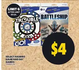 Loblaws SELECT HASBRO GRAB AND GO GAMES offer