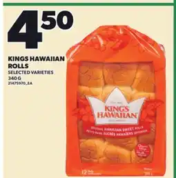 Loblaws KINGS HAWAIIAN ROLLS, 340 G offer