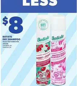 Loblaws BATISTE DRY SHAMPOO, 200 ML offer