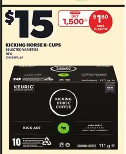 Loblaws KICKING HORSE K-CUPS, 10'S offer