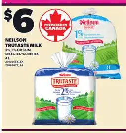Loblaws NEILSON TRUTASTE MILK, 4 L offer
