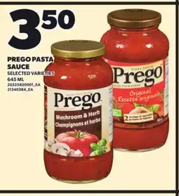 Loblaws PREGO PASTA SAUCE, 645 ML offer