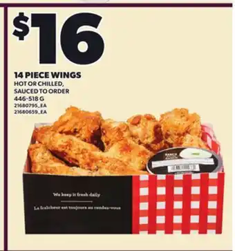 Loblaws 14 PIECE WINGS, 446-518 G offer