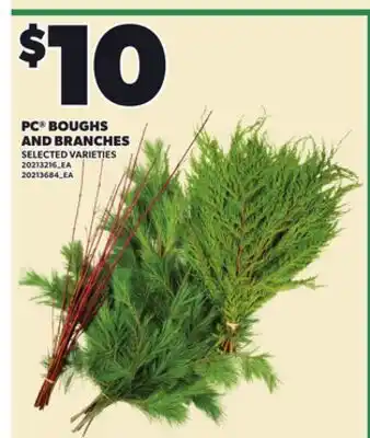 Loblaws PC BOUGHS AND BRANCHES offer