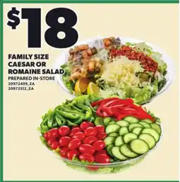 Loblaws FAMILY SIZE CAESAR OR ROMAINE SALAD offer