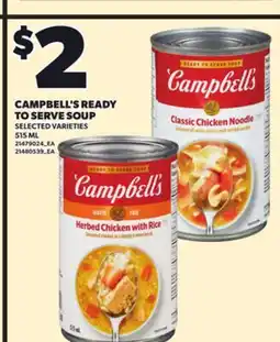 Loblaws CAMPBELL'S READY TO SERVE SOUP, 515 ML offer
