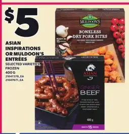 Loblaws ASIAN INSPIRATIONS OR MULDOON'S ENTRÉES, 400 G offer