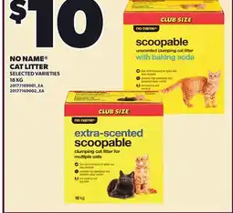 Loblaws NO NAME CAT LITTER, 18 KG offer