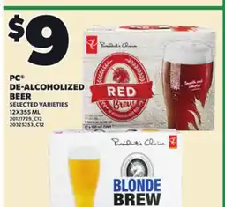 Loblaws PC DE-ALCOHOLIZED BEER, 12X355 ML offer