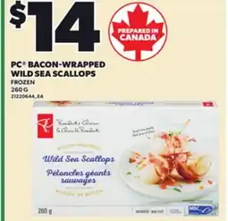 Loblaws PC BACON-WRAPPED WILD SEA SCALLOPS, 260 G offer