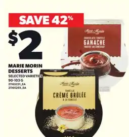 Loblaws MARIE MORIN DESSERTS, 90-103 G offer