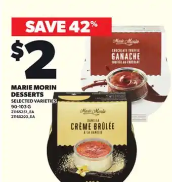 Loblaws MARIE MORIN DESSERTS, 90-103 G offer