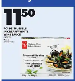 Loblaws PC PEI MUSSELS IN CREAMY WHITE WINE SAUCE, 907 G offer