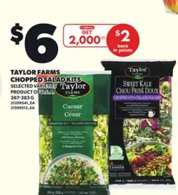 Loblaws TAYLOR FARMS CHOPPED SALAD KITS, 267-383 G offer