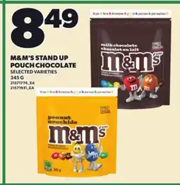 Loblaws M&M'S STAND UP POUCH CHOCOLATE, 345 G offer