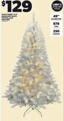 Loblaws LIFE AT HOME 6.5' IRIDESCENT WHITE CRYSTAL LAKE PINE TREE offer