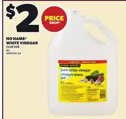 Loblaws NO NAME WHITE VINEGAR, 4 L offer