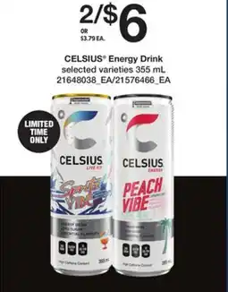 Loblaws CELSIUS ENERGY DRINK, 355 mL offer
