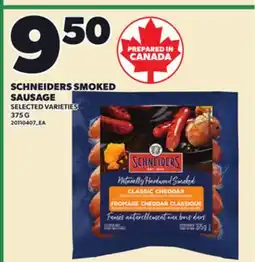 Loblaws SCHNEIDERS SMOKED SAUSAGE, 375 G offer