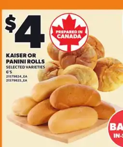 Loblaws KAISER OR PANINI ROLLS, 6'S offer