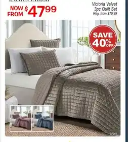 Oxford Mills Victoria Velvet 3pc Quilt Set offer