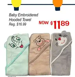 Oxford Mills Baby Embroidered Hooded Towel offer
