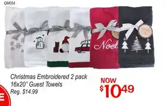 Oxford Mills Christmas Embroidered 2 pack offer