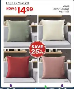 Oxford Mills Velvet 20x20 Cushion offer