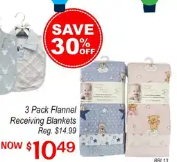 Oxford Mills 3 Pack Flannel Receiving Blankets offer