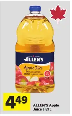 Foodland ALLEN'S ALLEN'S Apple Juice offer