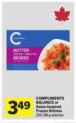Foodland COMPLIMENTS BALANCE or Asian-Inspired Frozen Entrées offer
