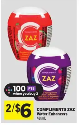 Foodland COMPLIMENTS ZAZ Water Enhancers offer