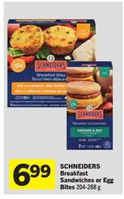 Foodland SCHNEIDERS Breakfast Sandwiches or Egg Bites offer