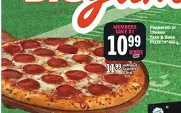 Foodland Pepperoni or Cheese Take & Bake Pizza offer