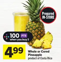 Foodland Whole or Cored Pineapple offer