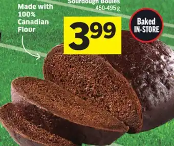 Foodland Pumpernickel or Sourdough Boules offer