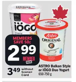 Foodland ASTRO Balkan Style or IÖGO Duo Yogurt offer