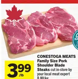Foodland CONESTOGA MEATS Family Size Pork Shoulder Blade Steaks offer