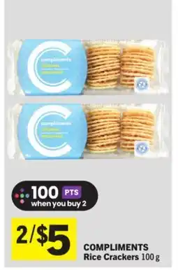 Foodland COMPLIMENTS Rice Crackers offer