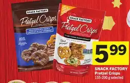 Foodland SNACK FACTORY Pretzel Crisps offer
