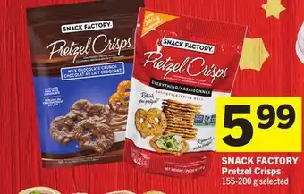 Foodland SNACK FACTORY Pretzel Crisps offer