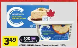 Foodland COMPLIMENTS Cream Cheese or Spread offer