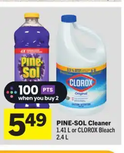 Foodland PINE-SOL Cleaner 1.41 L or CLOROX Bleach 2.4 L offer