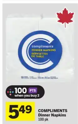 Foodland COMPLIMENTS Dinner Napkins offer