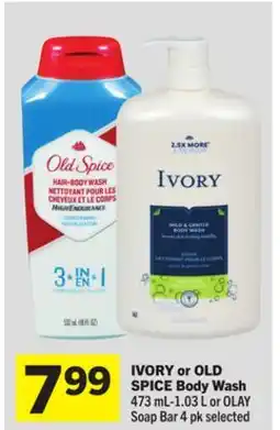 Foodland IVORY or OLD SPICE Body Wash offer