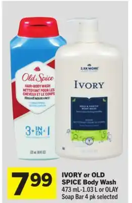 Foodland IVORY or OLD SPICE Body Wash offer