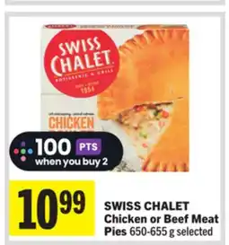 Foodland SWISS CHALET Chicken or Beef Meat Pies offer